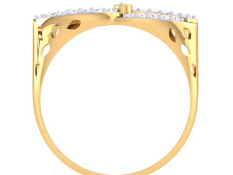 Printable 3D jewelry model of Lady diamond ring 3D मॉडल