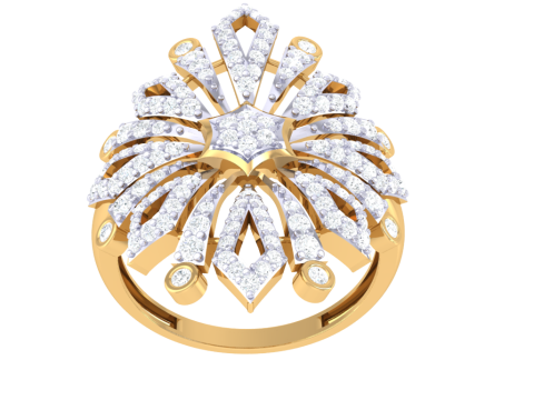 Printable 3D jewelry model of Lady diamond ring 3D Model