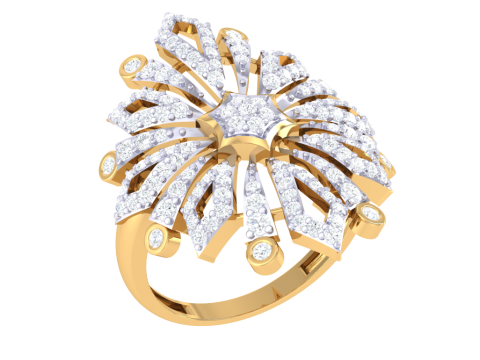 Printable 3D jewelry model of Lady diamond ring 3D Model