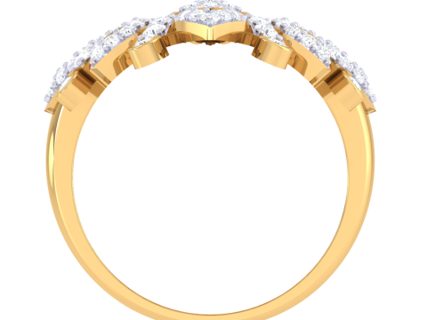 Printable 3D jewelry model of Lady diamond ring 3D Model