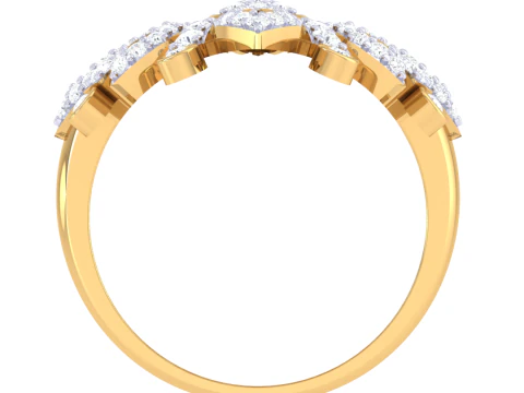 Printable 3D jewelry model of Lady diamond ring 3D Model