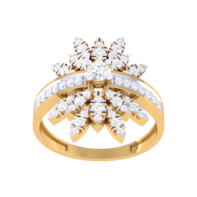 Printable 3D jewelry model of Lady diamond ring Modelo 3D .c4d .max .obj .3ds .fbx .stl .blend