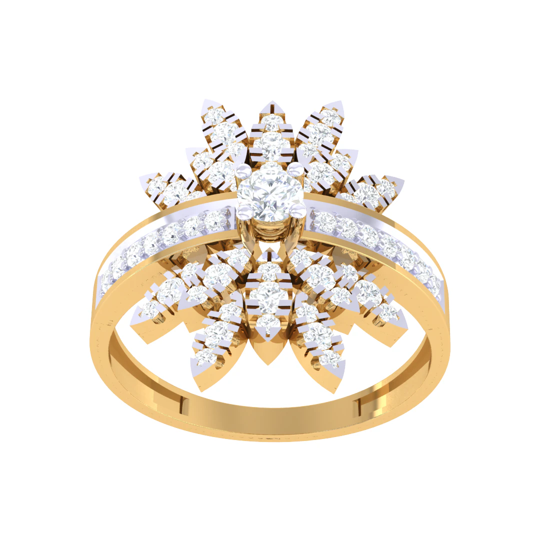 Printable 3D jewelry model of Lady diamond ring 3D Model .c4d .max .obj .3ds .fbx .stl .blend 