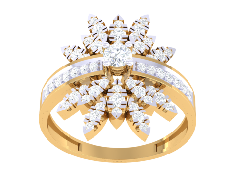 Printable 3D jewelry model of Lady diamond ring 3D 模型