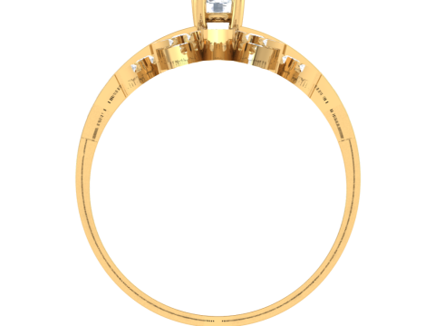 Printable 3D jewelry model of Lady diamond ring Modelo 3D