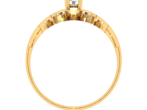 Printable 3D jewelry model of Lady diamond ring 3D Model