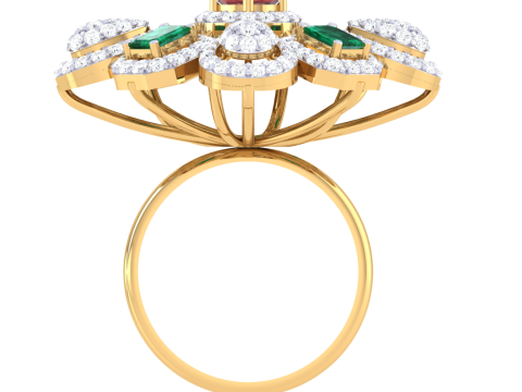 Printable 3D jewelry model of Lady diamond ring Modello 3D