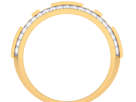 Printable 3D jewelry model of Lady diamond ring 3D Modell