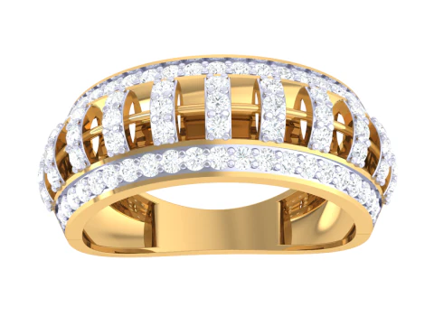 Model perhiasan 3D cincin berlian Wanita yang dapat dicetak Model 3D