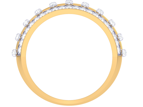 Printable 3D jewelry model of Lady diamond ring Modello 3D