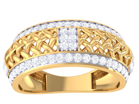 Printable 3D jewelry model of Lady diamond ring Model 3D