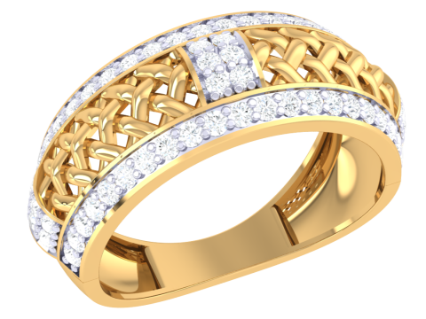 Printable 3D jewelry model of Lady diamond ring Modelo 3D