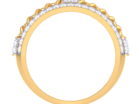 Printable 3D jewelry model of Lady diamond ring Modelo 3D