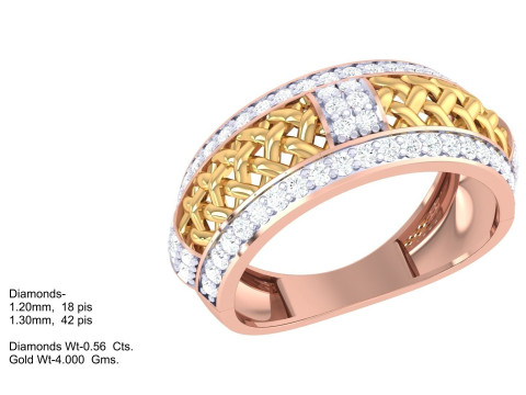 Printable 3D jewelry model of Lady diamond ring Modelo 3D