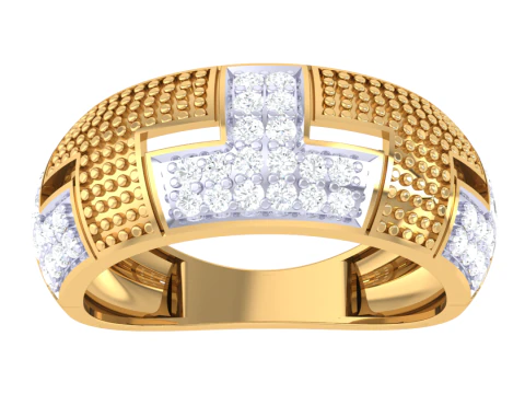 Afdrukbaar 3D-sieradenmodel van Lady diamanten ring 3D Model