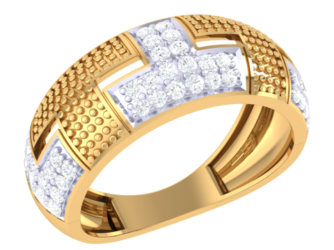 Printable 3D jewelry model of Lady diamond ring Modèle 3D