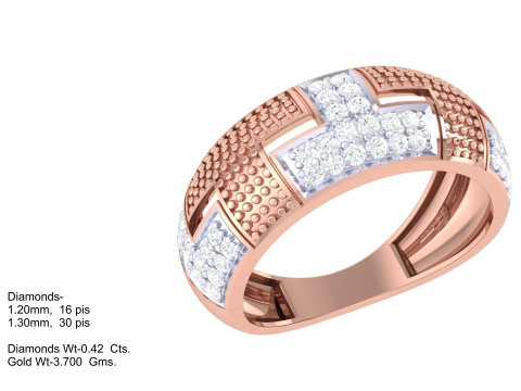 Printable 3D jewelry model of Lady diamond ring Modèle 3D