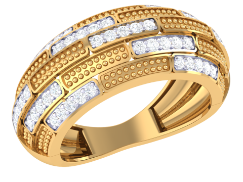 Printable 3D jewelry model of Lady diamond ring 3D Model