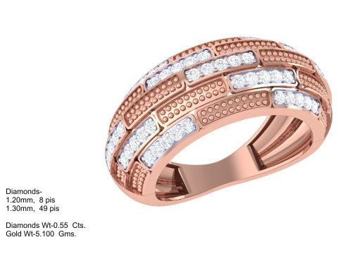 Printable 3D jewelry model of Lady diamond ring 3D Model