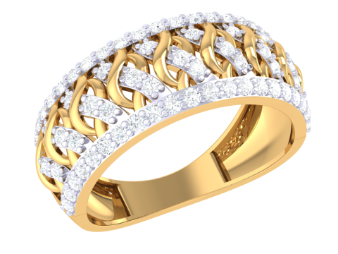 Printable 3D jewelry model of Lady diamond ring Modello 3D