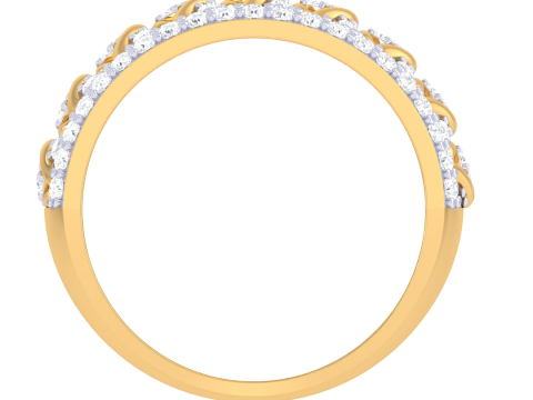 Printable 3D jewelry model of Lady diamond ring Modello 3D