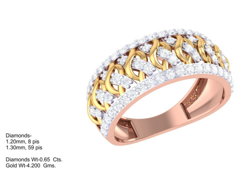 Printable 3D jewelry model of Lady diamond ring Modello 3D
