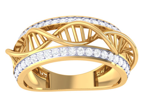 Printable 3D jewelry model of Lady diamond ring Model 3D