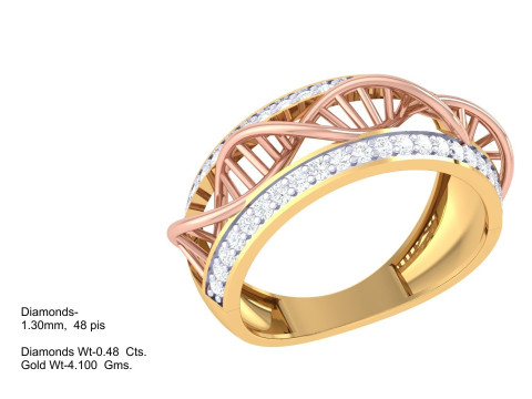 Printable 3D jewelry model of Lady diamond ring Model 3D
