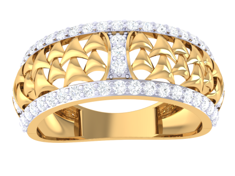 Printable 3D jewelry model of Lady diamond ring Modèle 3D
