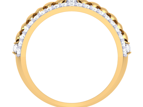 Printable 3D jewelry model of Lady diamond ring 3D Modell