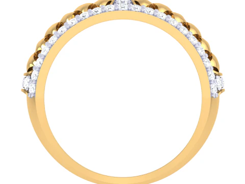 Printable 3D jewelry model of Lady diamond ring 3D Model