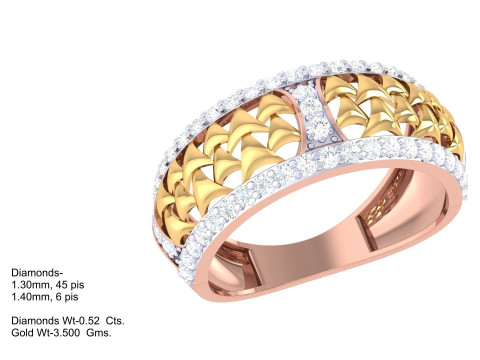 Printable 3D jewelry model of Lady diamond ring 3D Modell