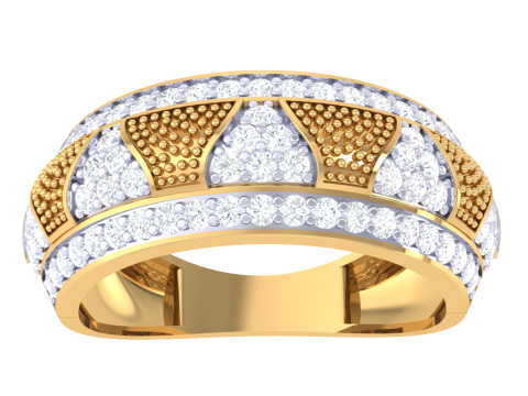 Printable 3D jewelry model of Lady diamond ring 3D Model