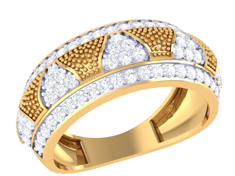 Printable 3D jewelry model of Lady diamond ring Model 3D