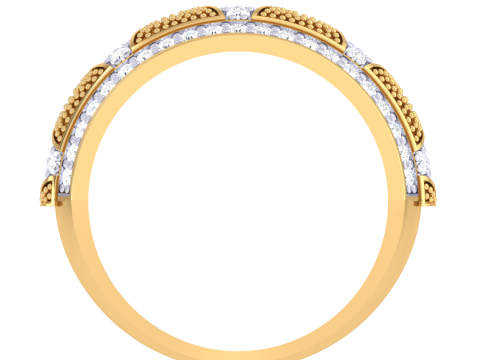 Printable 3D jewelry model of Lady diamond ring Model 3D