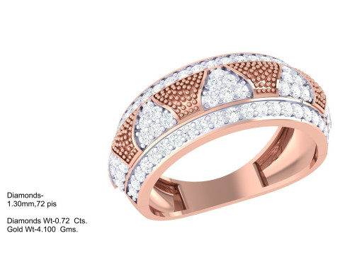Printable 3D jewelry model of Lady diamond ring Model 3D
