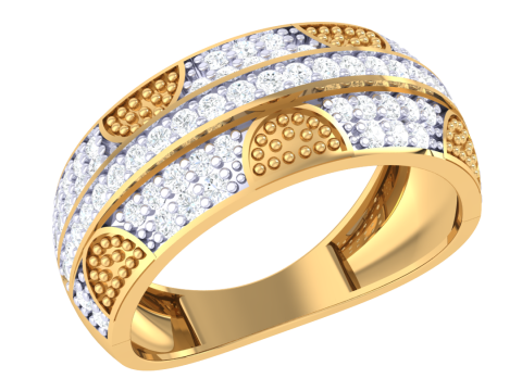 Printable 3D jewelry model of Lady diamond ring 3D 模型