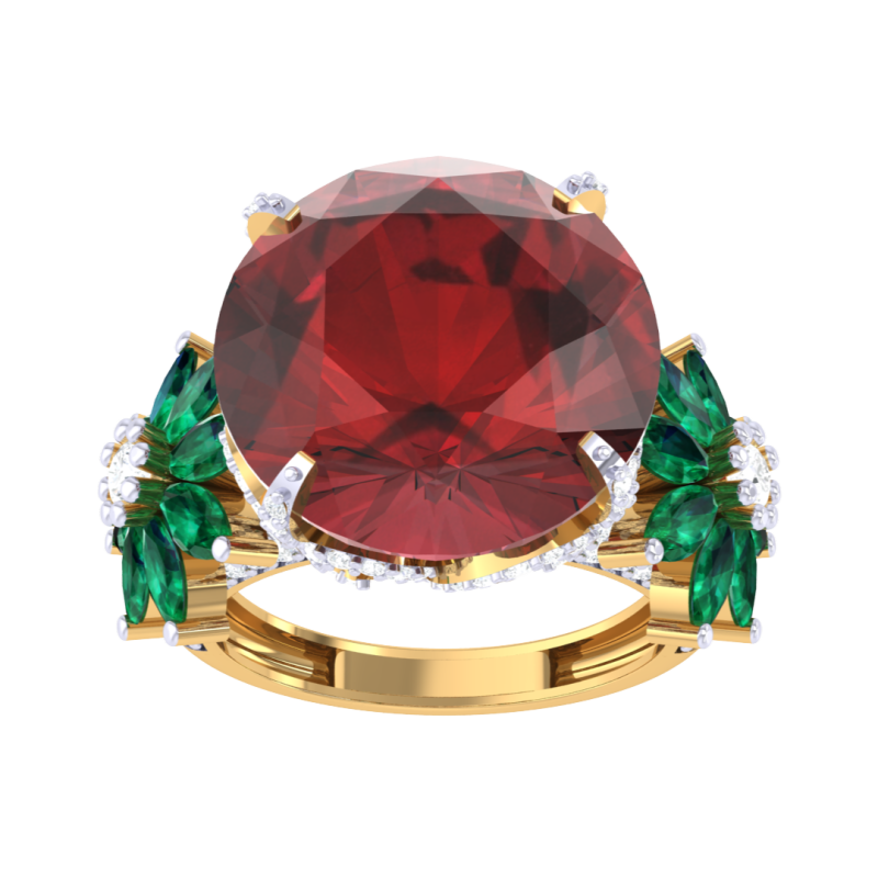 Printable 3D jewelry model of Lady diamond ring 3D Модель .c4d .max .obj .3ds .fbx .stl .blend