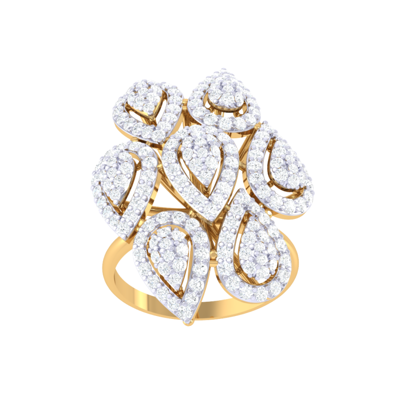Printable 3D jewelry model of Lady diamond ring 3D Model .c4d .max .obj .3ds .fbx .stl .blend 