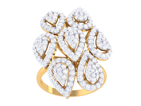 Printable 3D jewelry model of Lady diamond ring 3D Model