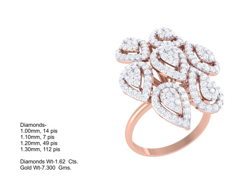 Printable 3D jewelry model of Lady diamond ring 3D Model