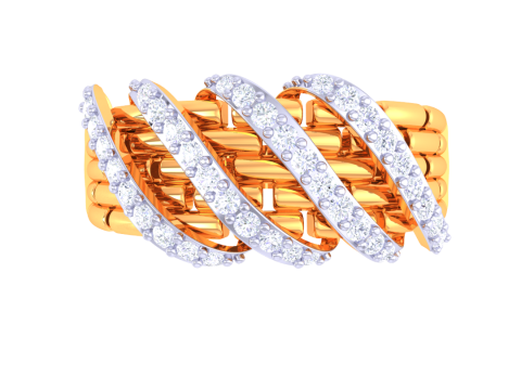 Printable 3D jewelry model of Lady diamond ring Model 3D