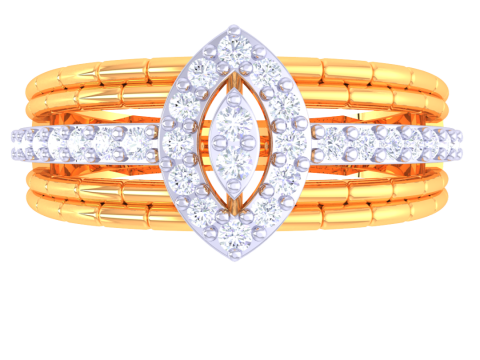 Printable 3D jewelry model of Lady diamond ring 3D 模型