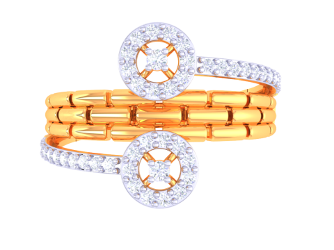 Printable 3D jewelry model of Lady diamond ring 3Dモデル