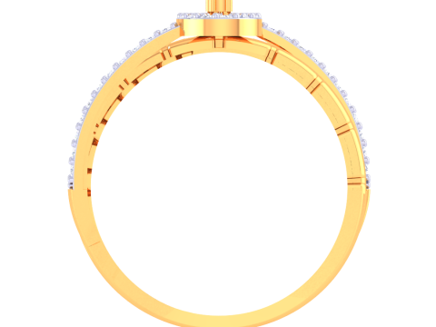Printable 3D jewelry model of Lady diamond ring 3Dモデル