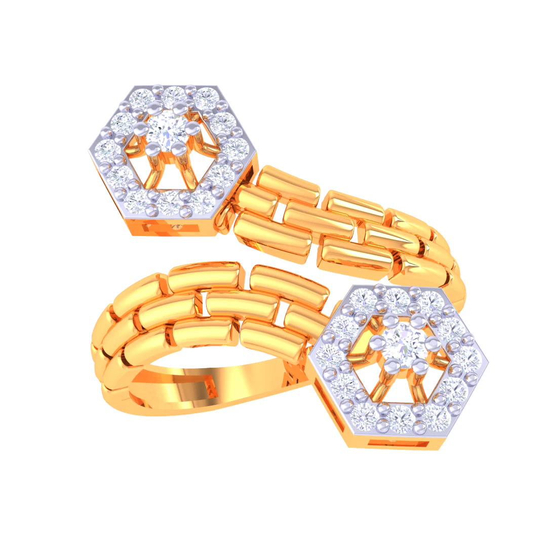 Printable 3D jewelry model of Lady diamond ring 3D Model .c4d .max .obj .3ds .fbx .stl .blend 