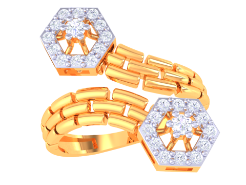 Printable 3D jewelry model of Lady diamond ring Model 3D