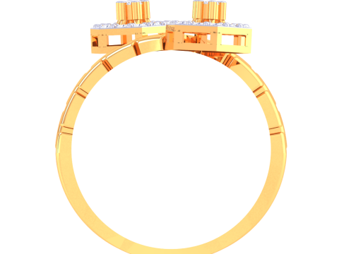 Printable 3D jewelry model of Lady diamond ring 3D Model