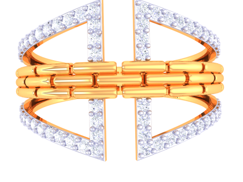 Printable 3D jewelry model of Lady diamond ring Modelo 3D