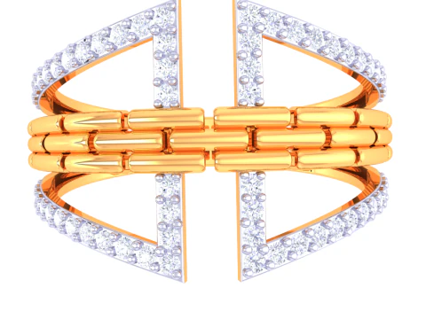 Printable 3D jewelry model of Lady diamond ring 3D Model